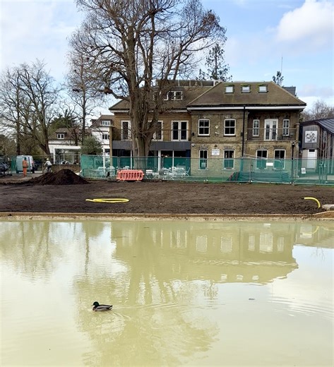 Work continues on pond restoration at Pinner Memorial Park - Harrow Online