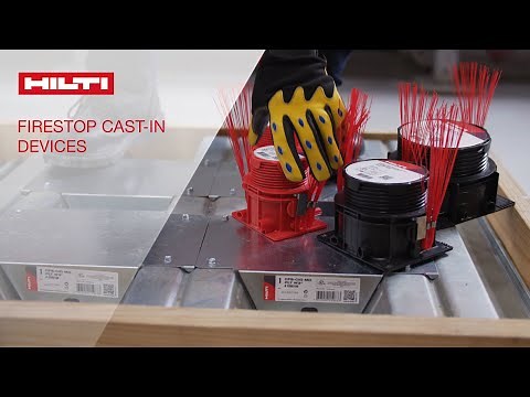 OVERVIEW of Hilti's firestop cast-in solutions - single person installation