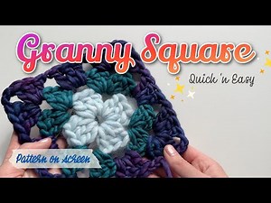 ✨ Quick & Easy, Granny Square Crochet Tutorial