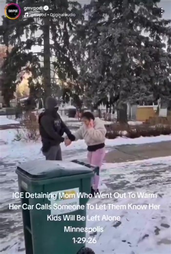 ICE detain mother who went outside to warm up her car — leave her kids behind in house alone. "Please, my car kids are all alone in the house!" she calls out in Spanish. "They've already taken me. Yes, that's why I'm calling — but please help me now with my kids. Please!" The incident occurred today in a south-central residential area of Minneapolis, Minnesota. | Minnesota Cop Block