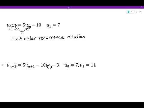 Order of a Recurrence Relation: OCR Further Maths A-Level Additional Pure