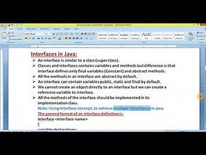 Interface in Java with Practical Explanation | Interface | Java Programming | in Telugu
