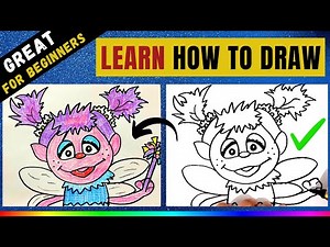 How To Draw Abby | Sesame Street Abby Cartoon Drawing