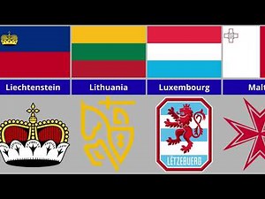 All 55 UEFA European Championship National Team Logos