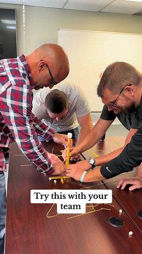 Fun team building activity… learn about your team’s dynamic when it comes to problem solving! #marshmallowchallenge #teamwork #activity #pastaandmarshmallowtower