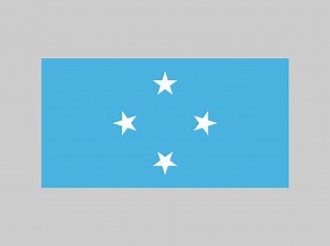 Micronesia flag, official colors and proportion. Vector illustration.