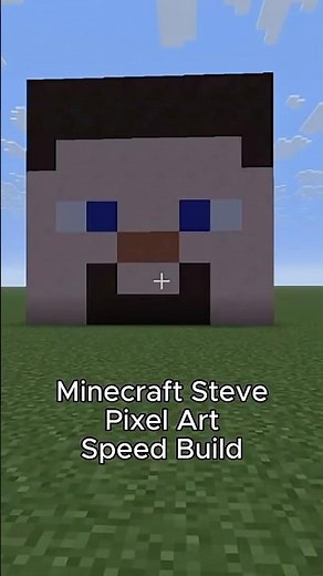 Minecraft Steve Pixel Art Speed Build #minecraft #pixelart #gaming #minecraftbuild