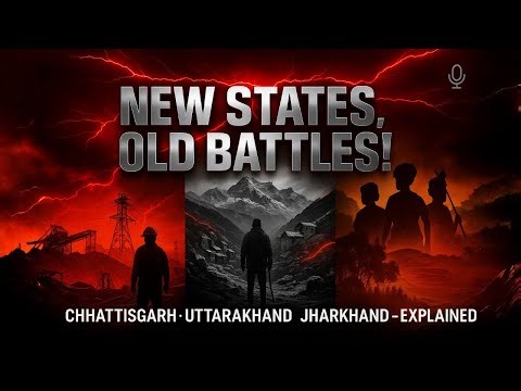 Chhattisgarh•Uttarakhand•Jharkhand Explained |राज्य निर्माण की अधूरी कहानी NEW STATES, OLD BATTLES!