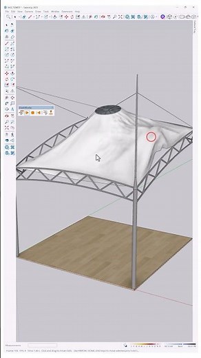 Realistic Tensile Roof in SketchUp | Curviloft & ClothWorks