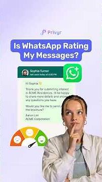 Is WhatsApp rating every message you send? 🤔 Here’s what you need to know. #whatsapptips