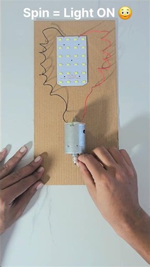 Mini Power Generator Using DC Motor ⚙️ #experiment