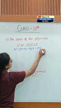 🟢Polynomial Zeros Explained ✨ Class 10 dives into factorization step by step