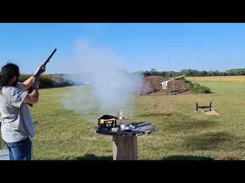 8 bore pinfire rifle 1,500 grain bullet!