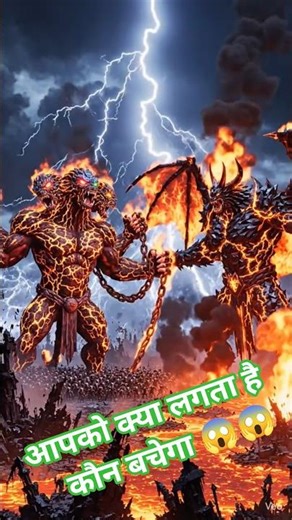 3 सिर वाला मॉन्स्टर 👹 भयानक लड़ाई 👿#youtubeshorts #monster#horrorstories #horror#bhoot #firestorm