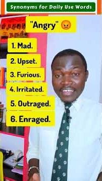 Daily Used Synonyms to Master "Angry" 😡 😡 ✨📚✅ #english #englishlanguage #subscribe #learn #shorts