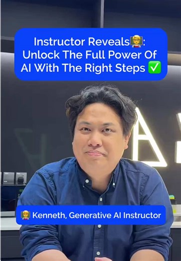 Are you using AI to its fullest potential? 🤔Generative AI Instructor Kenneth shares tips on how you can do so. It all comes down to how you prompt the AI. But first, you need to gain knowledge on prompting techniques to get your desired results ✅ Get started with Vertical Institute’s Gen AI course! 🔗 Link in bio.