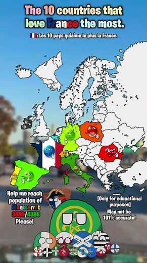 The 10 countries that love France the most.