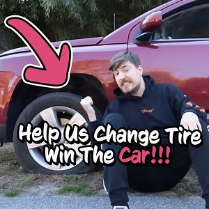 4.3M views · 29K reactions | First To Help Us Change A Tire Wins The Car!! | MrBeast | Facebook