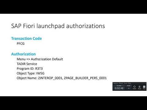 Part 2 - Configuring roles with SAP Fiori launchpad authorizations