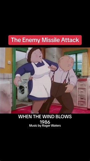 I mentioned this earlier but this is the scene where the attack happens. #animation #80s #nuclearwar #attack #explosion #mad #whenthewindblows #haunting