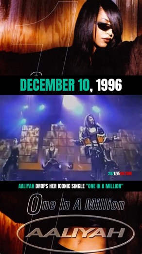December 10, 1996, Aaliyah releases her timeless single “One In A Million”, produced by Timbaland 🔥