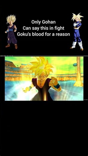 Goku's kid for a reason 😁 in the Start of battle #dbzbt3gameplay #gohanssj