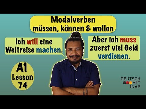 A1- German lesson 74 | German Grammar | Modalverben | Modal Verbs | müssen, können & wollen
