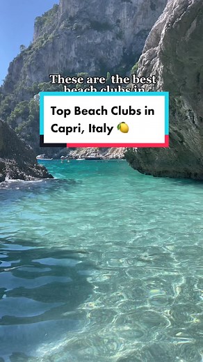 You have to go to one of these beach clubs during your trip to Capri, Italy 🍋 #capri #italy #positano #amalficoast #luxury #luxurytravel #amalfi #travel #summertravel #traveltips #bucketlist #traveltiktok #bucketlisttravel