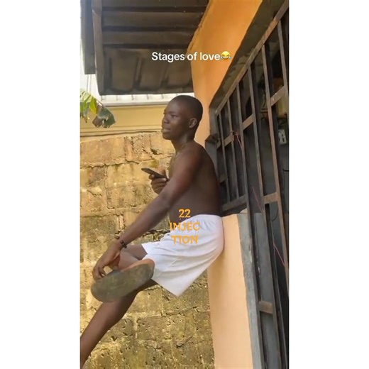 A man presents a lighthearted scene of a young man engaging in a lively phone conversation with someone he seemingly cares about, noting that his animated stance reflects the enthusiasm often seen in the early stirrings of fondness. 🎥: iambigrey (TT) | 22injection