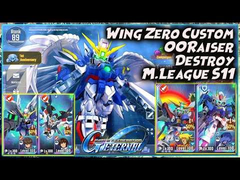 BANSOS! UR 00 RAISER & WING ZERO CUSTOM DESTROY M.LEAGUE S-11 PVP 🔥 SD GUNDAM G GENERATION ETERNAL