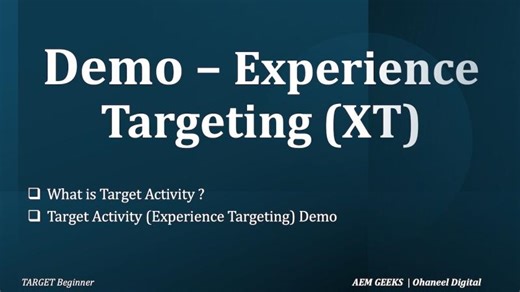 Adobe Target #5 | How to create Target Activity - Experience Targeting (XT) | AEM GEEKS