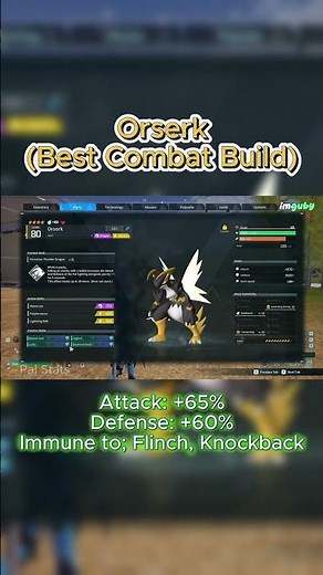 BEST COMBAT PAL IN PALWORLD (Orserk Combat Build)