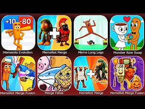 Brainrot Challenge Mini Games,Memerots Evolution Run,Merge Fellas,MemeRot Merge Monster Battle