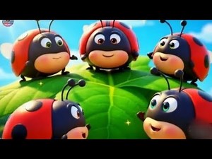 Five Little Ladybugs | Fun Counting Song for Kids | Action & Sing-Along
