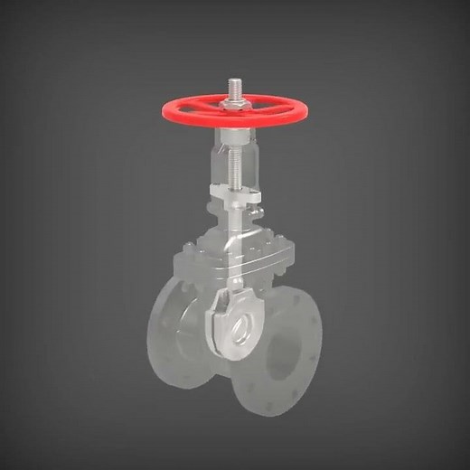 GATE VALVE ANIMATION IN KEYSHOT AND BLENDER