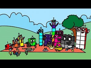 Numberblocks 12345678910 Enjoy Picnic Party - Numberblocks Speed Drawing Coloring Fanmade