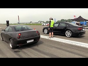 590HP Fiat Turbo 20v Coupe vs 605HP Audi S8 Plus