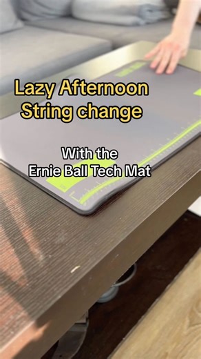 String change and chill with Jordan.wav and the Ernie Ball Techmat. | Ernie Ball
