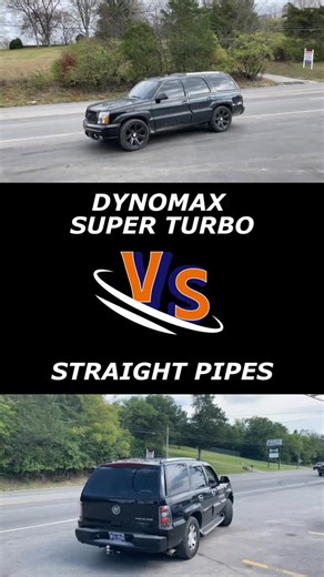 Exhaust Addicts on Instagram: "2002-2006 Cadillac Escalade 6.0L V8: Dynomax Super Turbo vs Straight Pipes! . Check out our website>>>exhaustaddicts.com . DM us for prices and info! . Call us at 615-612-6244! . Located at Discount Muffler & Custom Exhaust 3560 Dickerson Pike Nashville, TN! . #exhaustaddicts #exhaustsound #exhaustsystem #exhaustcompetition #exhaustcomparison #cadillac #v8 #v8power"