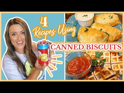 4 CANNED BISCUIT DOUGH RECIPES | QUICK AND EASY WAYS TO USE CANNED BISCUITS! | Cook Clean And Repeat