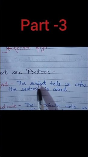 Su0bject and predicate part of sentences,kind of sentences #learnenglishgrammar #subjectandpredicate