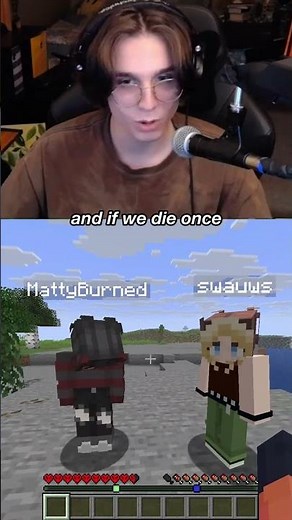 HARDCORE SHARED HEALTH CHALLENGE #minecraft #fyp