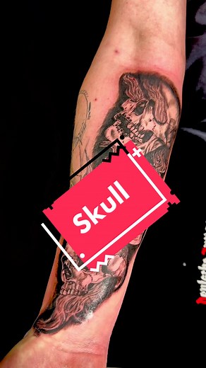 Nichts Hören, Sagen, Sehen - Forearm Skull Tattoo