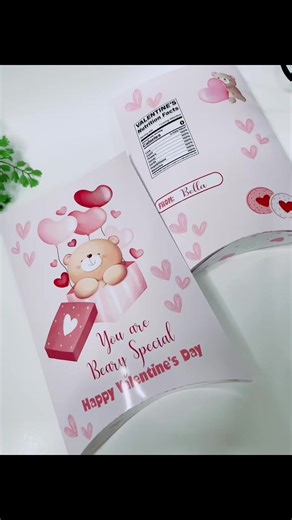 Pillow-shaped favor boxes for chips, candies, or small treats. Practical, cute, and easy to assemble. Perfect for birthdays, baby showers, baptisms, and special events 💫 #partyfavors #valentinesday