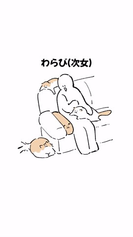 我が家の猫たち #猫 #手描き #もちわさ日