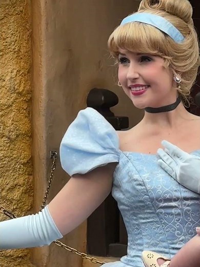 Disneyland meeting the beautiful Cinderella at fantasyland Disney