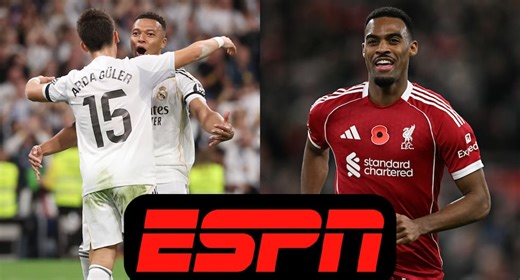ESPN transmitió el partido Real Madrid 0-1 Liverpool por la Champions League 2025