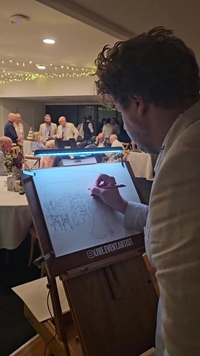 Live Wedding Portraits by Digital Artist Tim