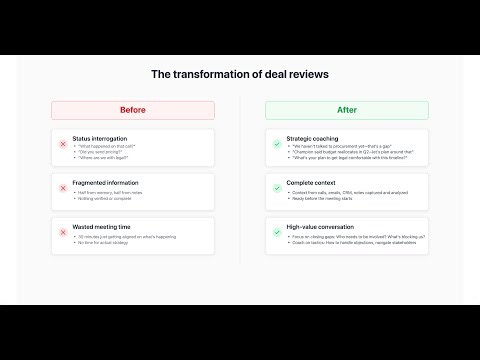 Shift deal reviews from status to strategy