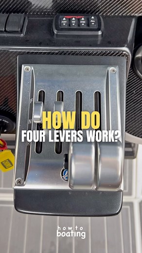 How To Boating on Instagram: "How do FOUR LEVERS work? Three engines and four levers… the only time the center engine will engage is when both levers are in either forward or reverse - otherwise the center engine stays in neutral If you are stressed out about docking your boat🛥️, How To Boating will help relieve that stress so you can enjoy your time on the water🌊, DM us for more info on private boating instruction 👨🏼‍✈️ #howtoboating #howto #boating #boat #yacht #dock #spin #drive #levers #